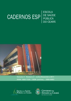 					Visualizar v. 5 n. 2 (2011): Cadernos ESP - Revista Cientí­fica da Escola de Saúde Pública do Ceará
				
