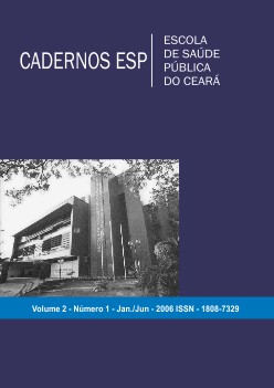 					Visualizar v. 2 n. 1 (2006): Cadernos ESP - Revista Cientí­fica da Escola de Saúde Pública do Ceará
				