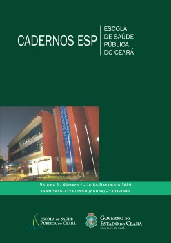 					Visualizar v. 3 n. 1 (2009): Cadernos ESP - Revista Cientí­fica da Escola de Saúde Pública do Ceará
				